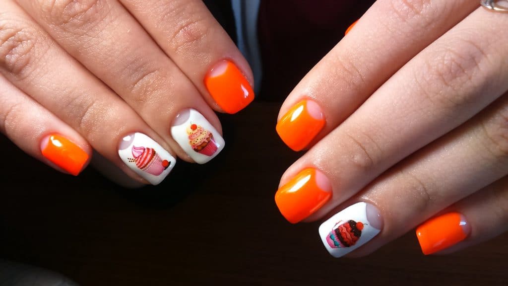 Pomarańczowy manicure - jasny, soczysty, zauważalny! (53 zdjęć)