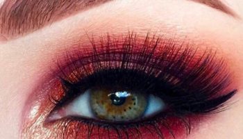 Maquillage rouge ardent (50 photos)